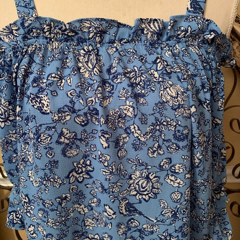 Anthropologie- Twine & String Open Shoulder Blouse - image 3